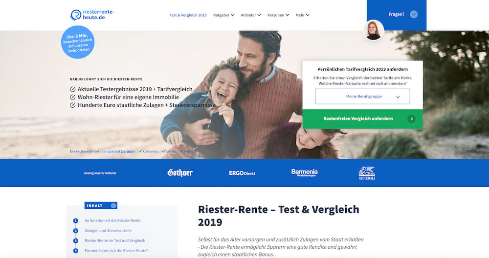 Desktop Preview riesterrente-heute.de